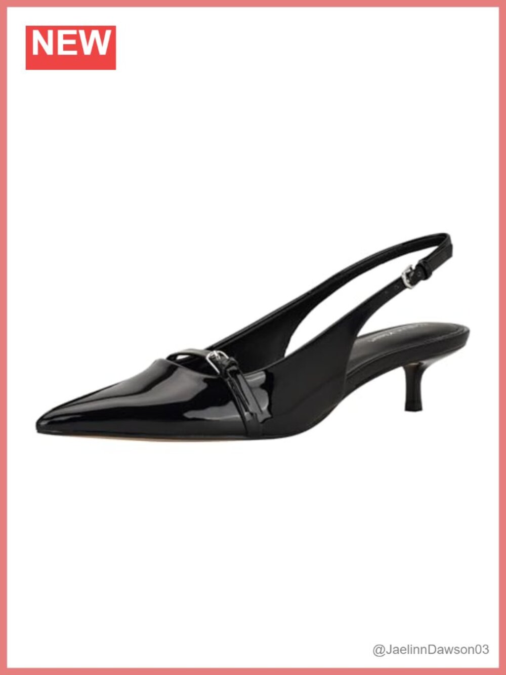 PU Kitten Heel Pump Pointed Toe Evening Dress Shoe